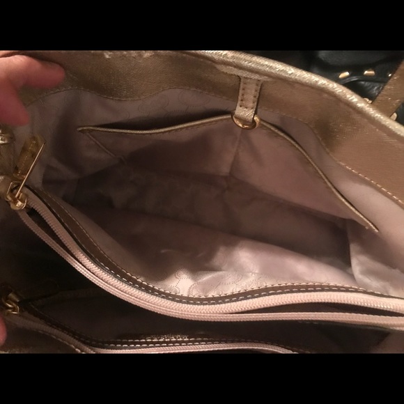 Metallic Gold Michael Kors Purse - Picture 3 of 5